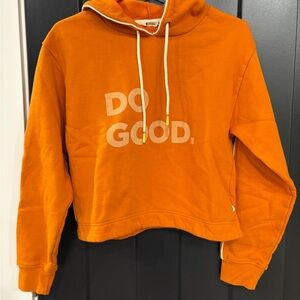 Cotopaxi Orange Hoodie with Slogan